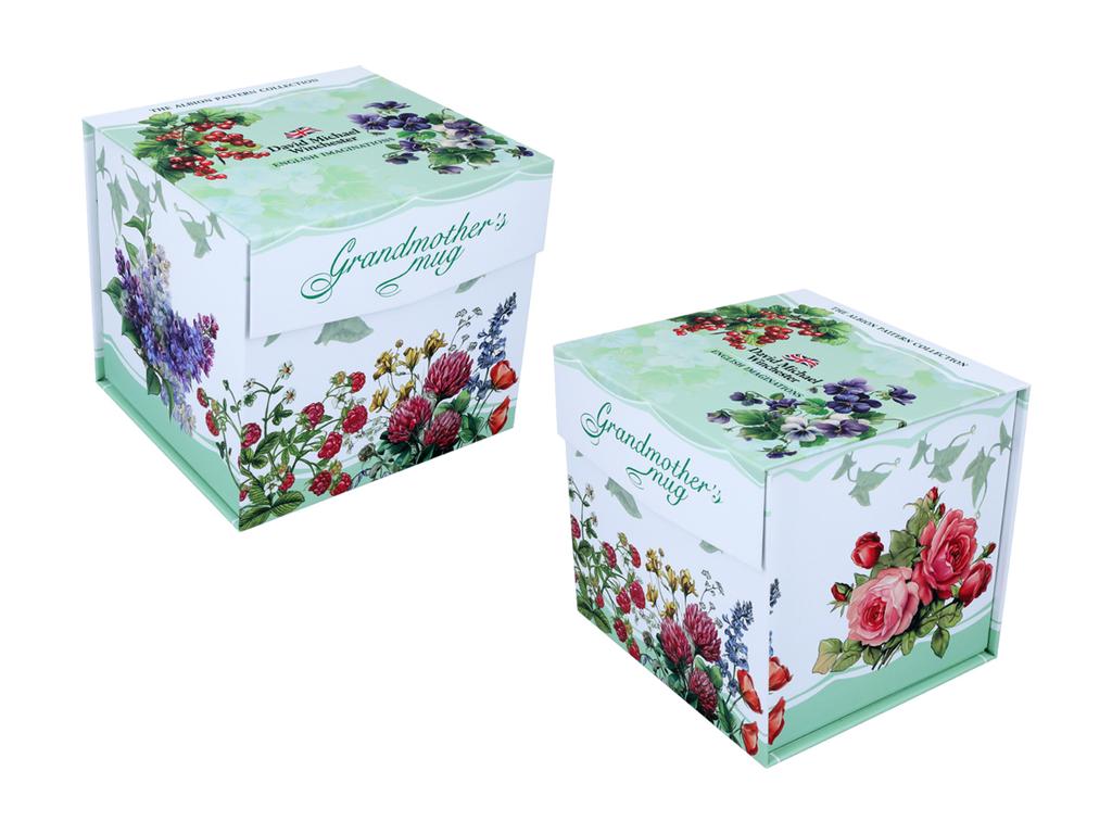 Kubek Babuni Maliny Ceramiczny 300Ml Zdobiony Wzór Prezent Dla Mamy