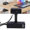 Dual Layer Desk Clamp Power Strip 12A 1500W 13 AC Outlets 2 USB A 2 USB C Ports Edges Mount Power Strip with 2m Cord for Home
