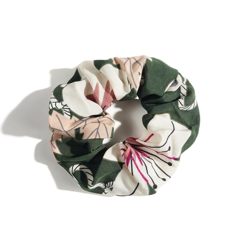 Leopard Print Hair Band Bohemian Large Intestine Band Small Fresh Commuter Rubber Band Flower Print Head Band Head Rope