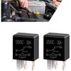 4 PCS 5 Pin Relay, DC 12 V 30 A Multi-Purpose Oil Pump Air Conditioning Fan Relay Heavy Duty Accessories, Waterproof Housing Plug and Play Motor