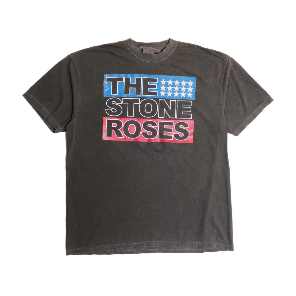 The Stone Roses - USA Flag Tee Ultra Faded Post Punk New Wave Alternative Noise Grunge Band Shirt Album Lemon Second Coming - XL