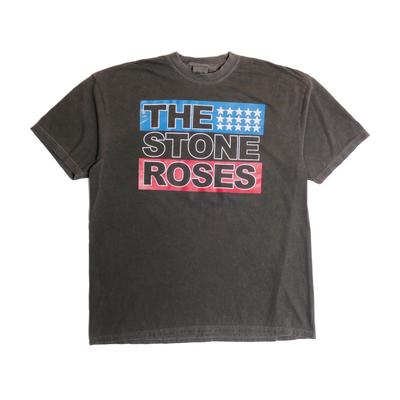 The Stone Roses - Koszulka z flagą USA Bardzo wyblakła Post Punk New Wave Alternatywa Noise Grunge Koszulka zespołu Album Lemon Second Coming - XL