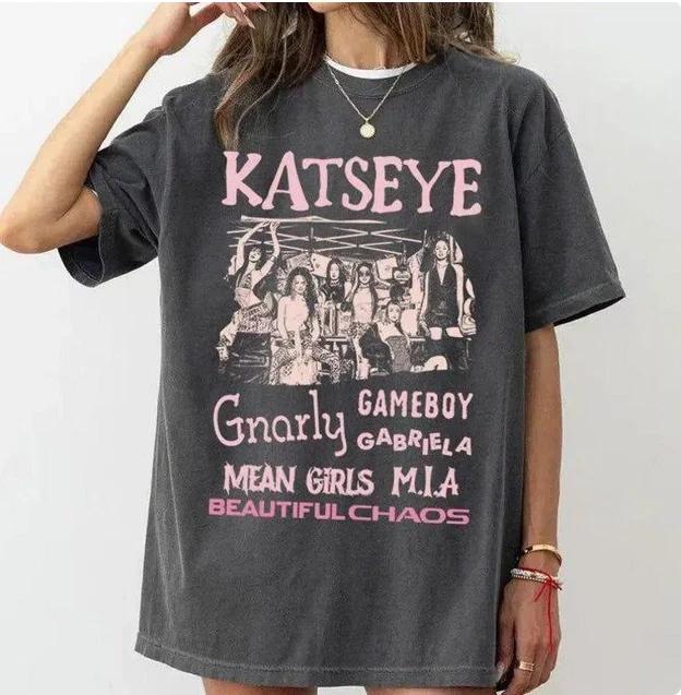 Katseye Beautiful Chaos Tracklist T-Shirt, Katseye Kpop Shirt. M