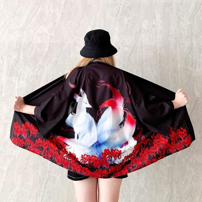 Unisex Kimono 3d Vintage Crane Print Top Fashion Casual Cardigan Yukata Clothing Japanese Streetwear Traditional Clothing