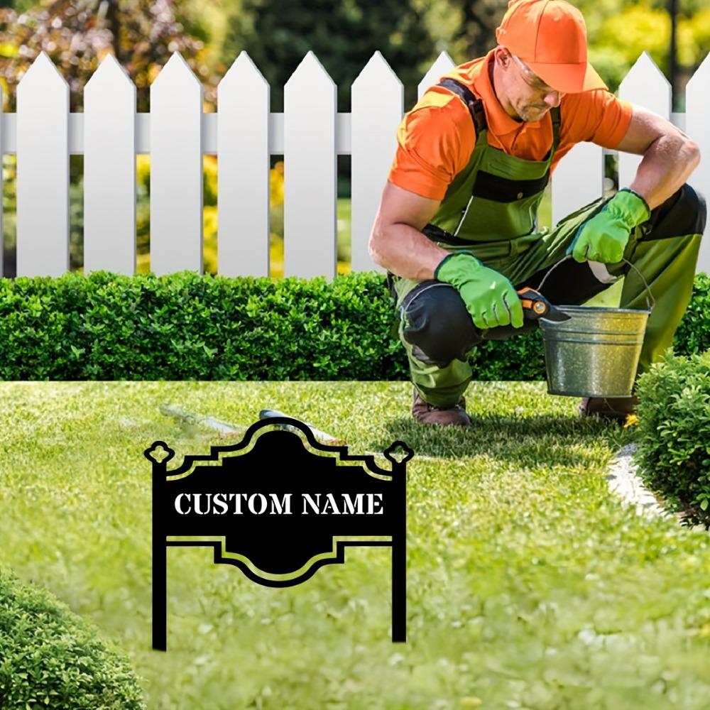 Custom Metal Garden Stakes Lawn Address Signs Outdoor Decor Personalized Gift