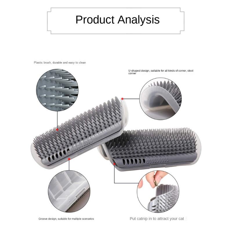 Cat Brush Corner Comb Massage Self Groomer Hair Remover Catnip The Face With A Tickling Brush Pet Grooming Cat Accessories