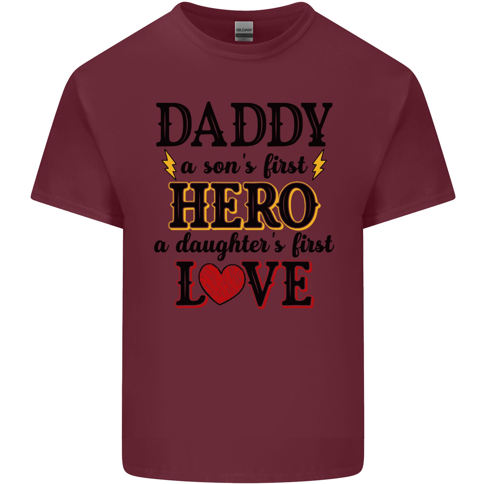 Fathers Day Daughter Love Son Hero Dad Unisexs Light Cotton TShirt S
