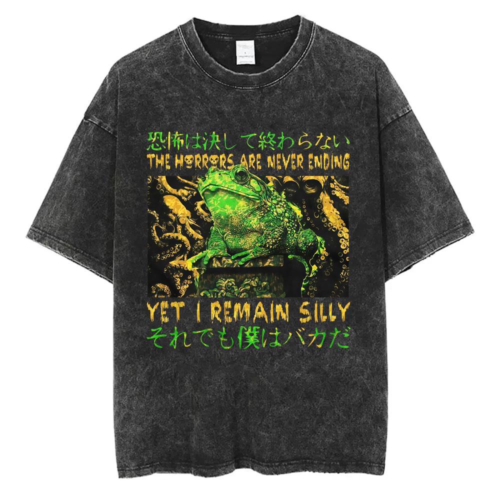 Ich will einen perfekten Körper Ich will eine perfekte Seele T-Shirt Lustige Capybara im japanischen Stil Vintage-gewaschenes T-Shirt Herren Oversized T-Shirts Oberteile