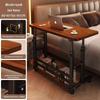Adjustable Multi-Layer Bookshelf & Movable Laptop Table with Wheels