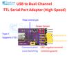 High Speed USB To TTL Serial Converter Module 1/2/4/8 Channel With Type-C Interface Support 3Mbps 6Mbps For Windows Linux macOS