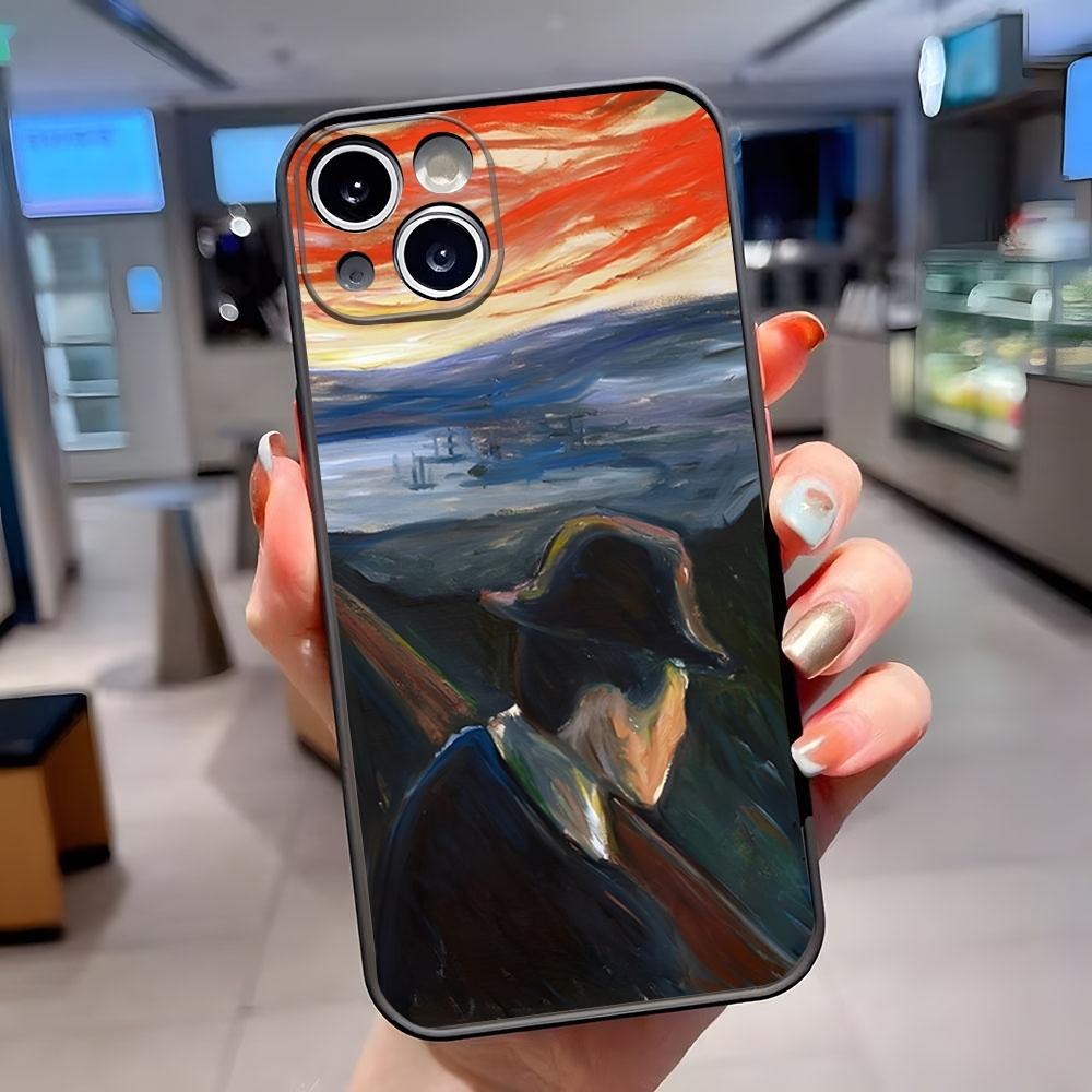

Munch Vintage Oil Painting Fine Art Phone Case Matte For IPhone 15 Pro 16 Pro Max 13 11 12 14 Xs X Xr 7 8 Plus Se Cover iPhone16Pro