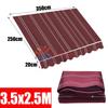 Burgundy White Strips Awning Replacement Fabric Toldo Tewango Canopy Gazebo Outdoor Garden Sun Shade Shelter 300gsm Store Banner