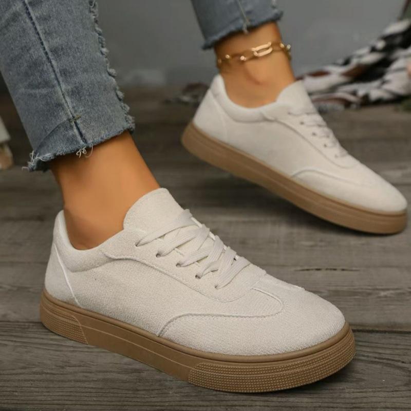 High-end Women's Sneakers Retro Fashionable Breathable Running Canvas Casual Shoes Autumn Round Toe Red Women's Flat Sneakers