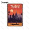Country Landscape Metal Poster Classic National Landmark Building Metal Sign Vintage Tin Sign Wall Stickers for Home Decoration