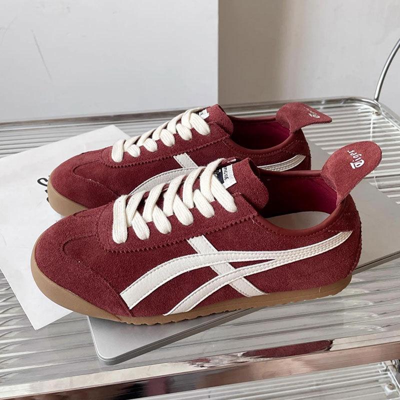 Weichsohlige, leichte, stoßdämpfende Casual-Sportschuhe für Damen, 2025 neu, vielseitig, Frühling und Herbst, Maillard-Retro, deutsche Trainingsschuhe, Board-s