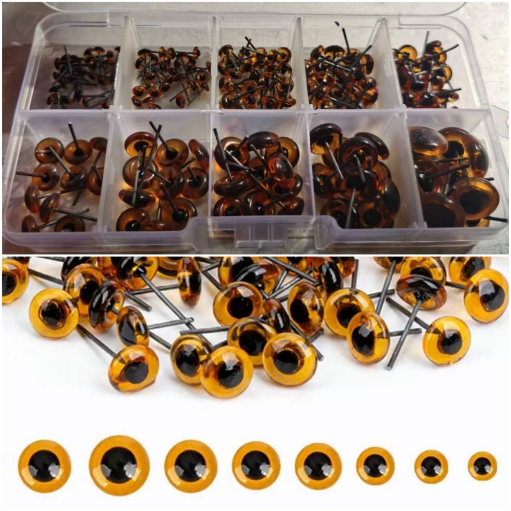 100PCS Creative 3-12mm Dolls Glass Eyes Glass Toys Accessories Doll Eyes DIY Needle Felting Doll Safety Eye Cartoon Dolls