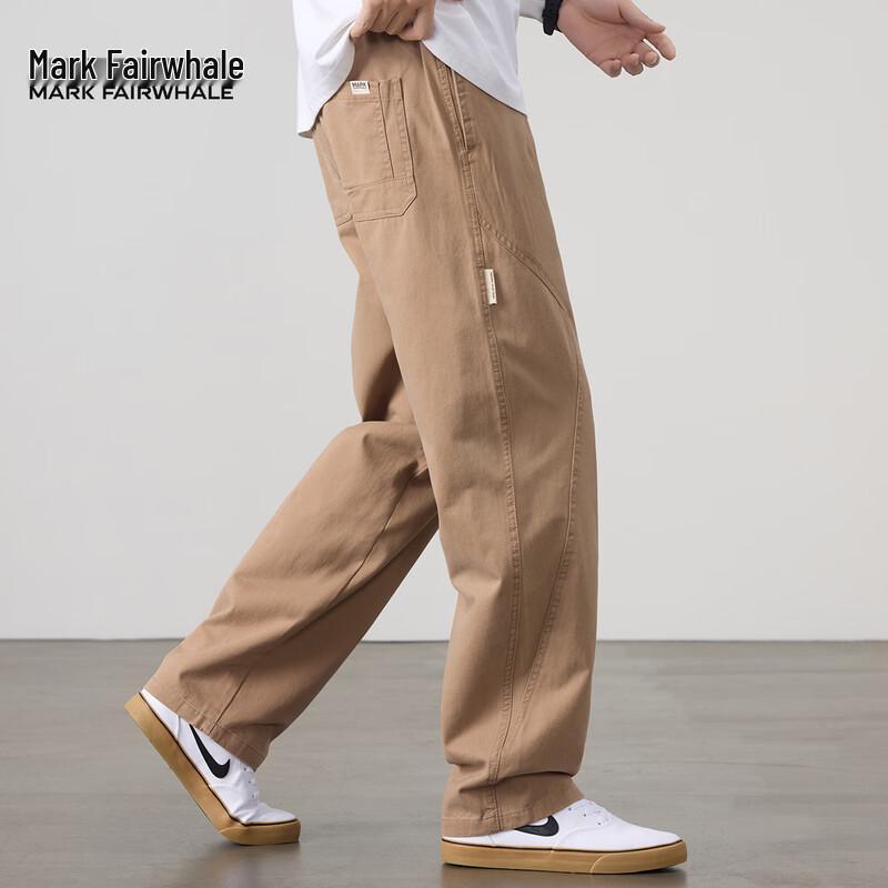 Mark Fairwhale Men's Loose Straight-Leg Cotton Workwear Jeans