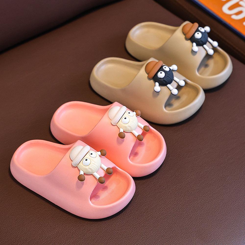 Boys' Shoes, Girls' Cartoon Style - Cute Anti-slip Indoor Soft-soled Flip-flops