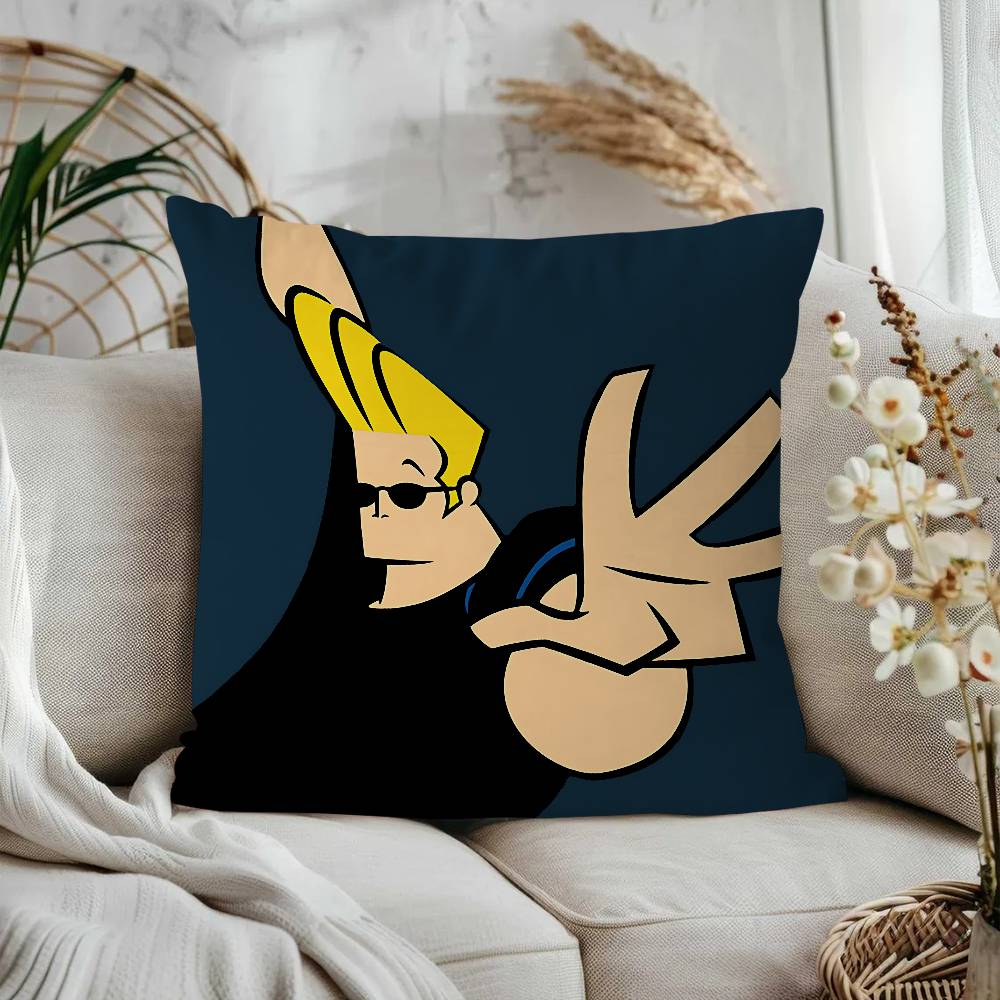 Tecknad J-Johnny Bravo Kuddfodral Örngott Möbelklädsel Soffa Prydnadskudde Heminredning Örngott