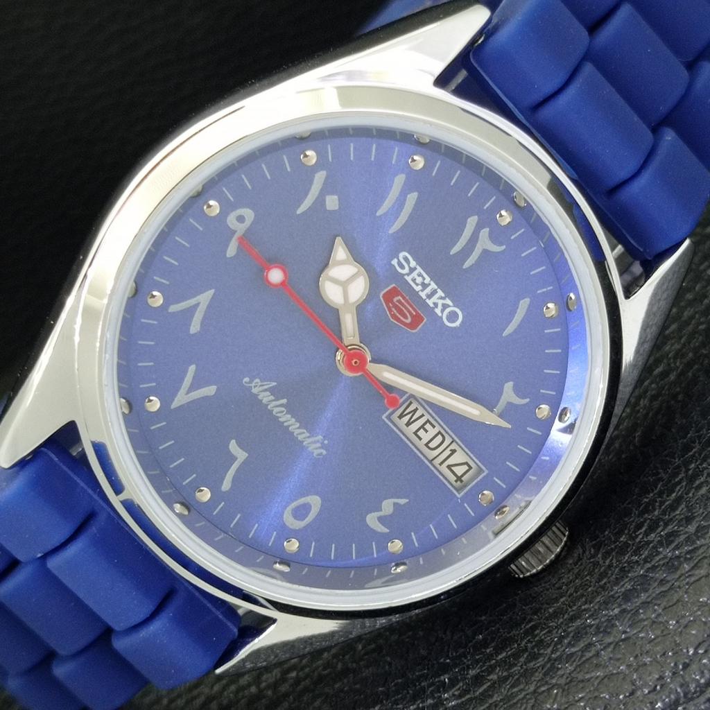 AUTOMATIC VINTAGE REFURBISHED SEIKO 5 JAPAN 6309A MENS BLUE DIAL WATCH a441244-4 Sk-a441244