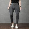 Summer New Light Luxury Summer Nylon Ice Silk Men's Casual Pants Slim Fall Men's Trousers Nine Points Men