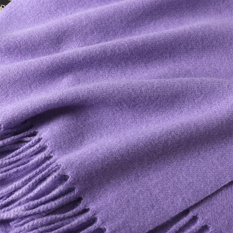Winter Wool Scarf For Women Long Warm Cashmere Scarves Hijab Solid Lady Shawl Wrap Female Pashmina Bandana Head Scarfs New