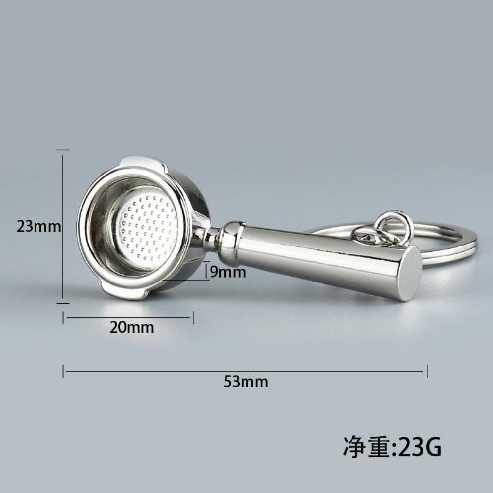 3D Mini Legierung Metall Kaffeeausrüstung Schlüsselanhänger Moka Kanne Kaffeetasse Eimer Schlüsselanhänger Café Geschenk für Kaffeeliebhaber Schlüsselanhänger Anhänger