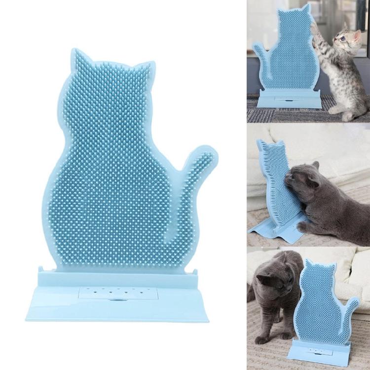 Kitten Shape Cats Massager Toy for Short Long Haired Cats Self-message Brush Tool