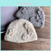 Flower Knit Hat For Women Warm Wool Winter Beanie For Fashionable Office Wear