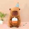 PP Cotton Capybara Plush Toys Happy Birthday Hat Capibara Anime Stuffed Doll  Home Decor Gifts