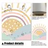 Pink Mountain Sun Rainbow Quote Bohemian Nursery Nordic Posters, Wall Art Canvas Painting Pictures, Perfect for Baby Kids Room