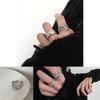 Contemporary Irregular Textured S925 Silver Ring For Women In Trendy Style Geometric