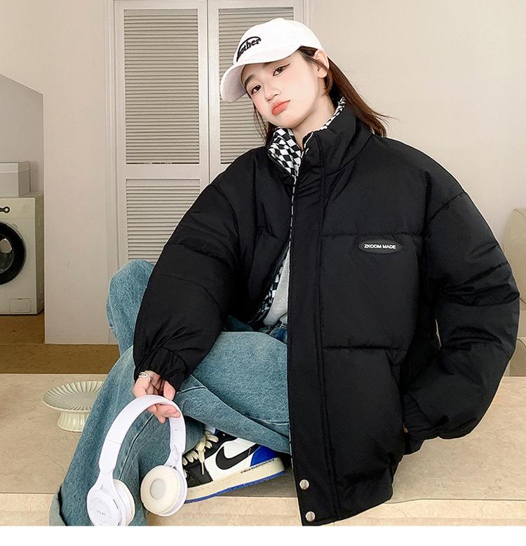 Women's  clothes Winter short  clothes Women's loose thickened stand-up collar Student bread  jacket Women