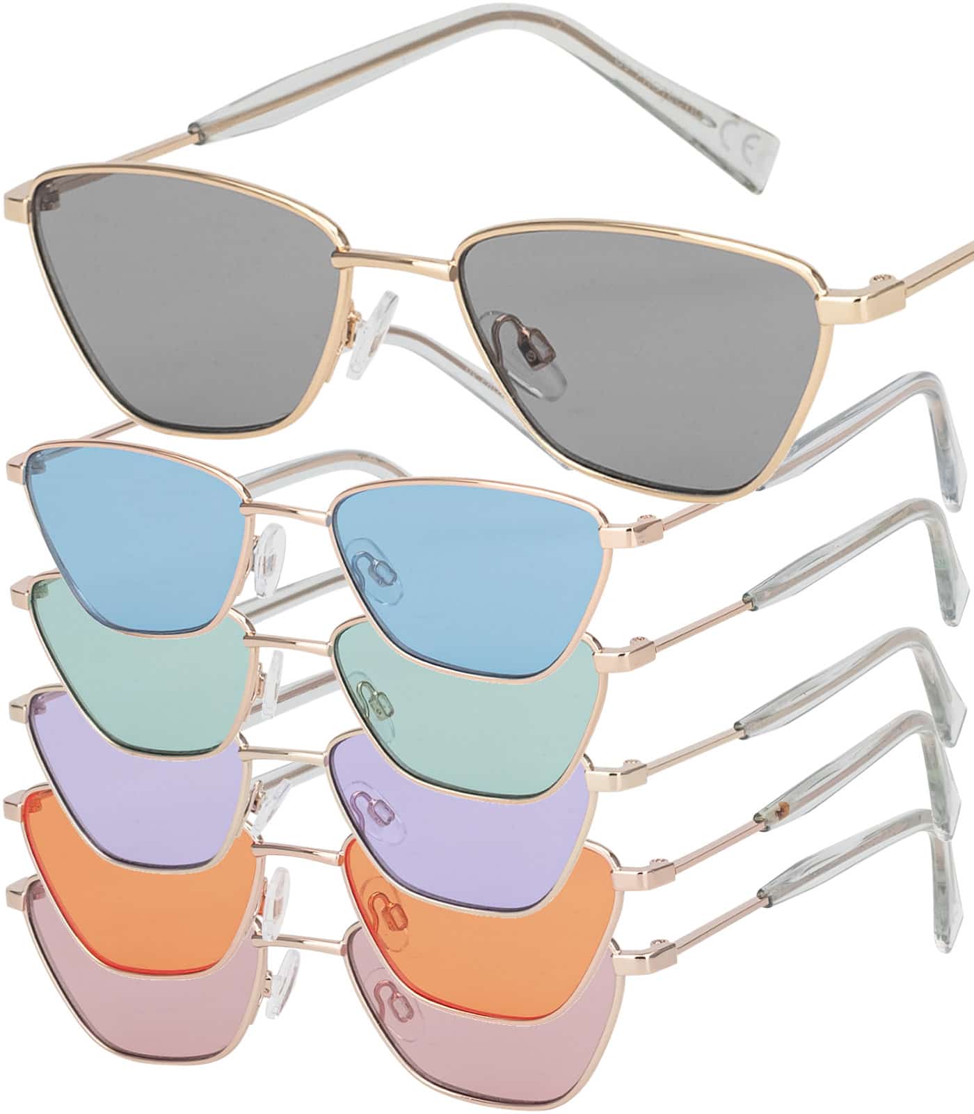 Occhiali da sole da donna moderni One Size verde