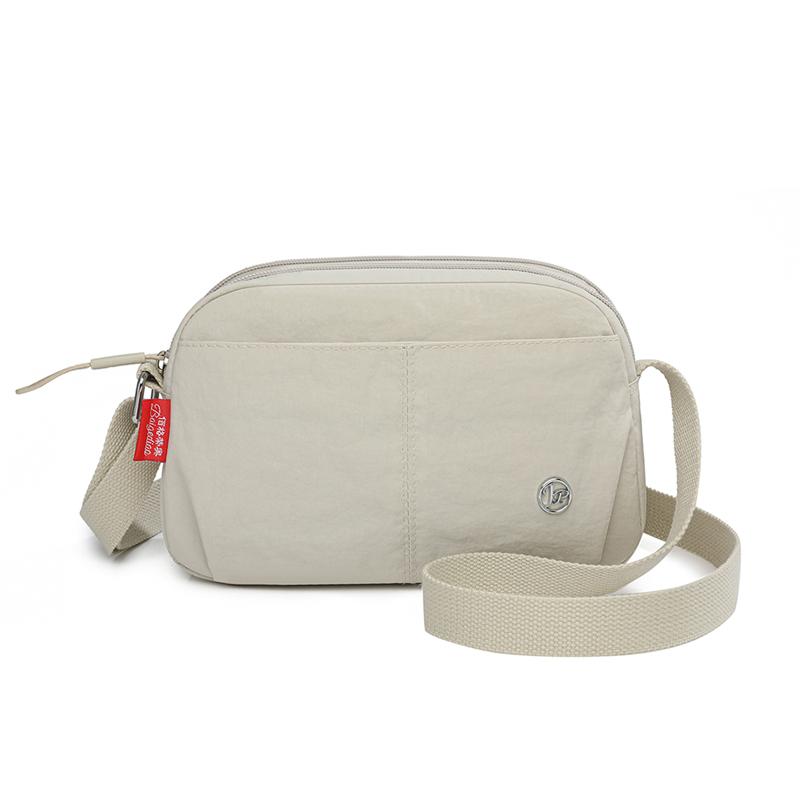 Однотонная сумка через плечо Женская нейлоновая сумка-кроссбоди Мамина сумка бежевый