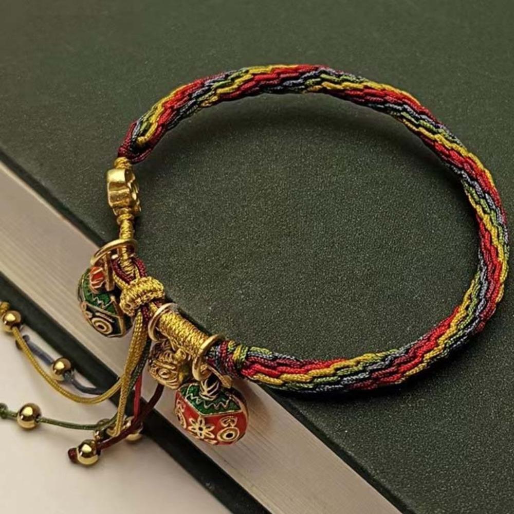 Colorful Colorful Woven Rope Zinc Zinc Alloy Pray for Blessings Hand Strap  Girls