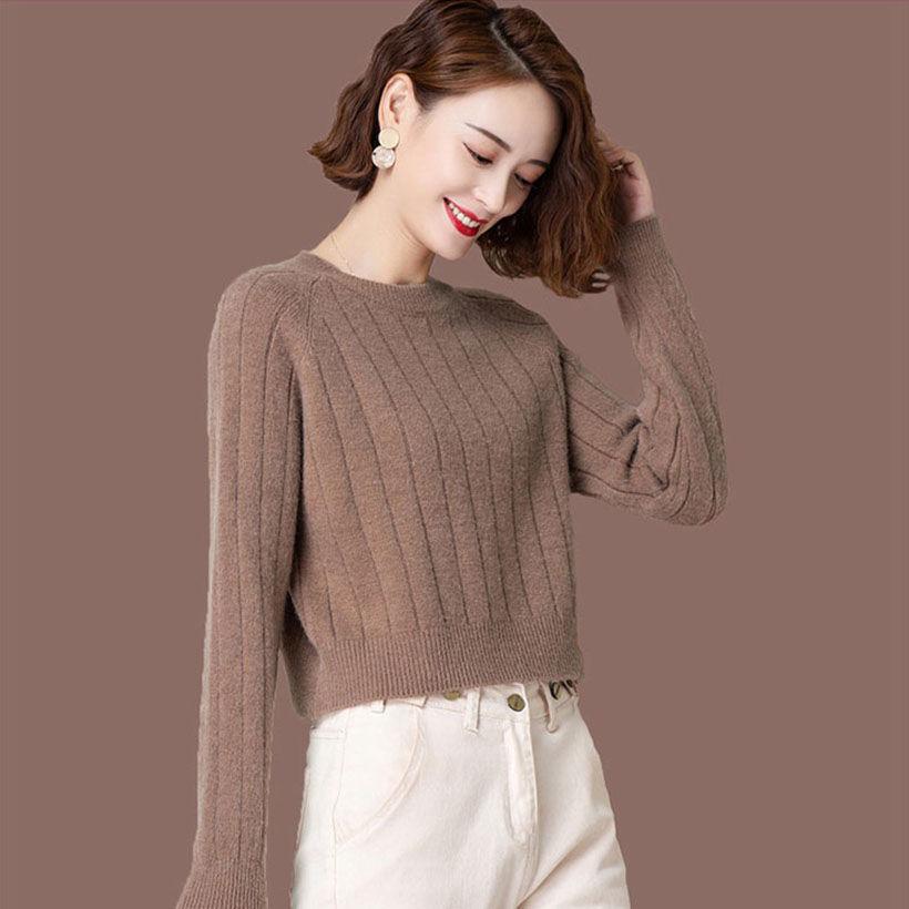 Knitted Sweater for Women's Autumn and Winter Loose Versatile and Western Style Sweater