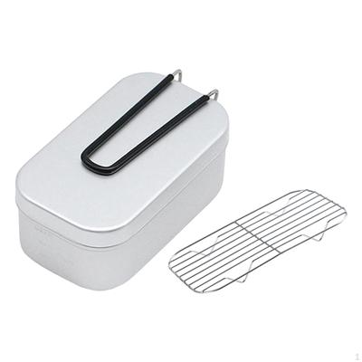 Boîte à déjeuner Bento de camping Ustensiles de cuisine pratiques, Légère, Portable avec support vapeur pour