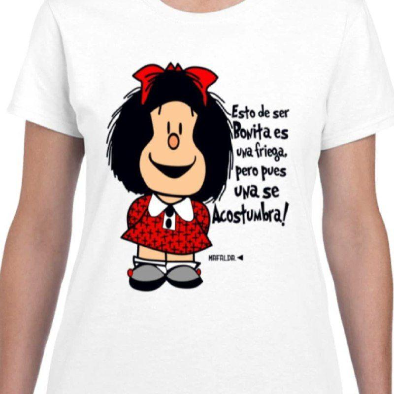Mafalda Fan Gift T Shirt Funny Spanish Quote Classic Latin Comic Graphic Unisex Soft Cotton Crew Neck Casual Tops