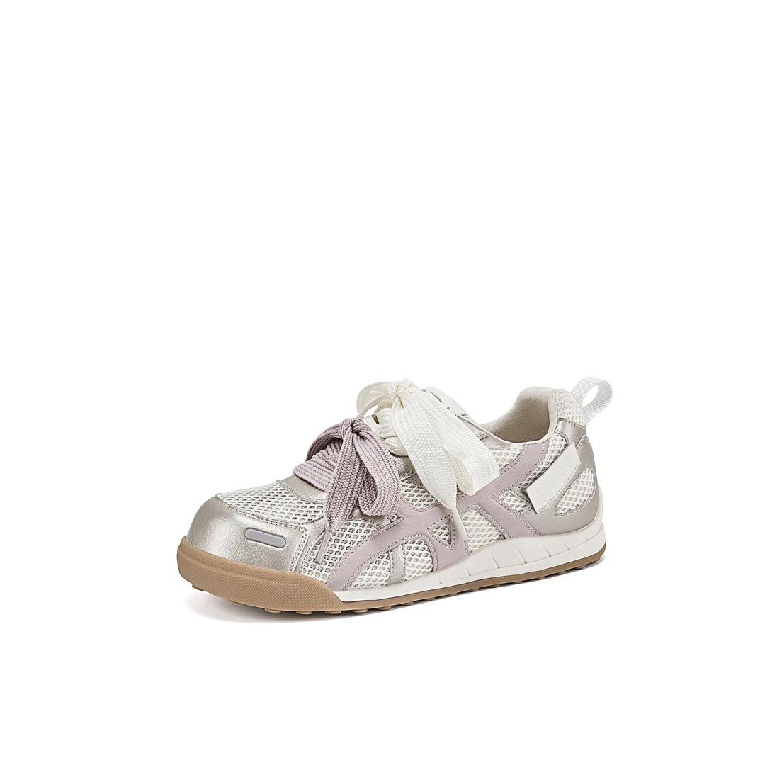 

Summer thin network 2025 new thick-soled German training shoes women s explosive surface breathable Forrest Gump casual sports dad shoes 40 фиолетовый