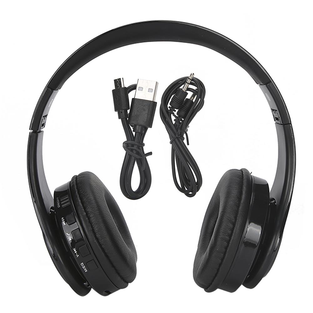Bluetooth 5.0 Earpiece Wireless Over Ear Stereo Headset with Microphone Gaming HeadsetsBlack