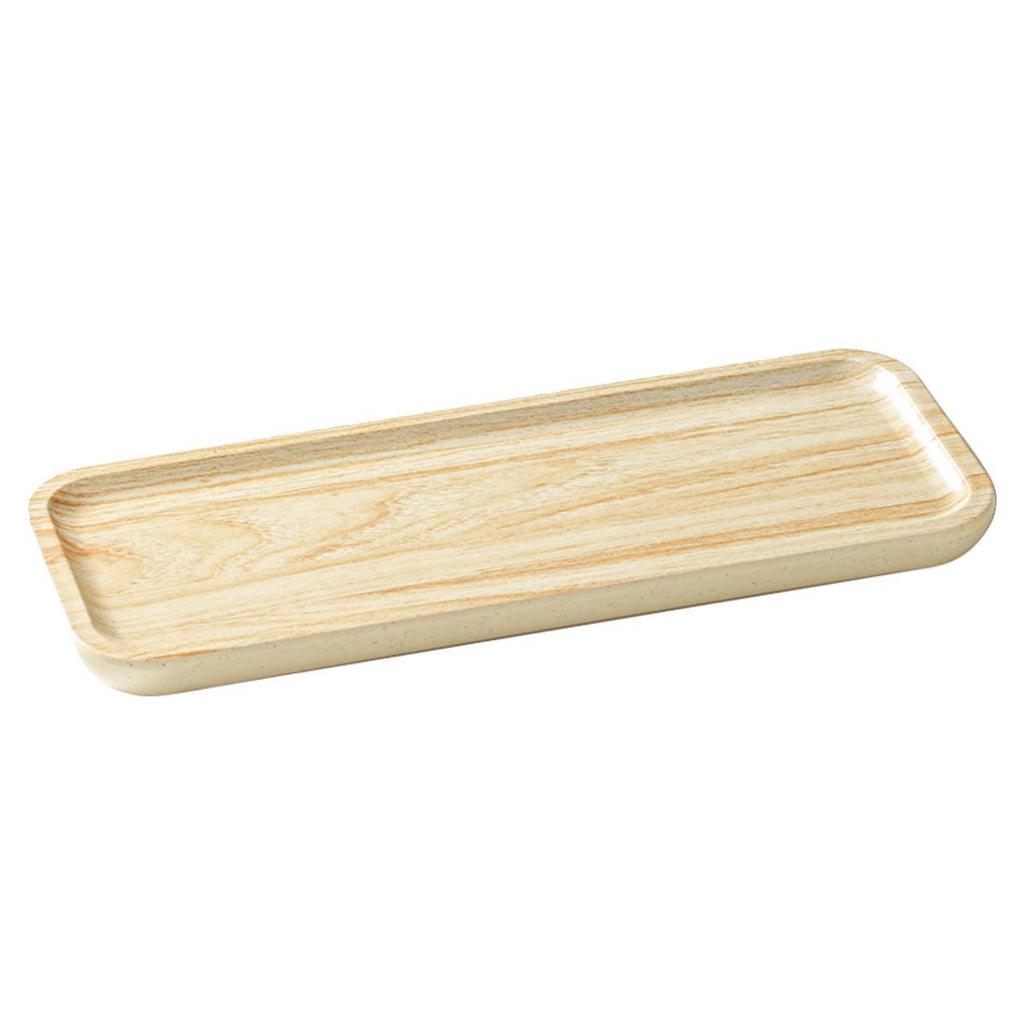 Xiangyuanmei Melamine Barbecue Hot Pot Side Plate - Imitation Porcelain Grill Pan with Wood Grain Design