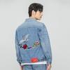 Lee SS22 Crane Cloud Pattern Heavy Embroidery Denim Jacket Men jackets Medium-Blue LMT0016456VG00FA00510