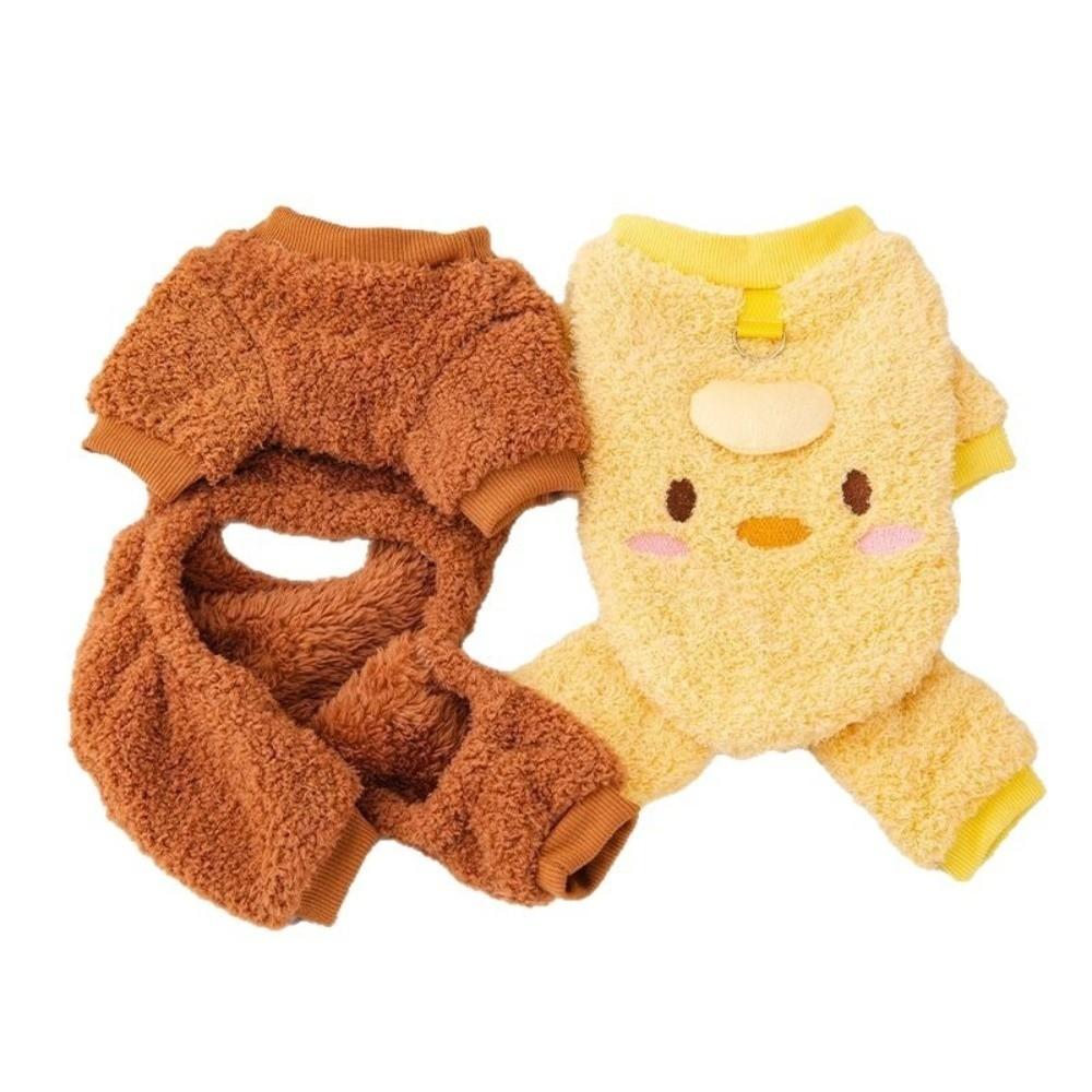 Warm Dog Plush Jumpsuit Soft Fleece Winter Dog Clothes Cat Thermal Clothing  for Cats and Dogs