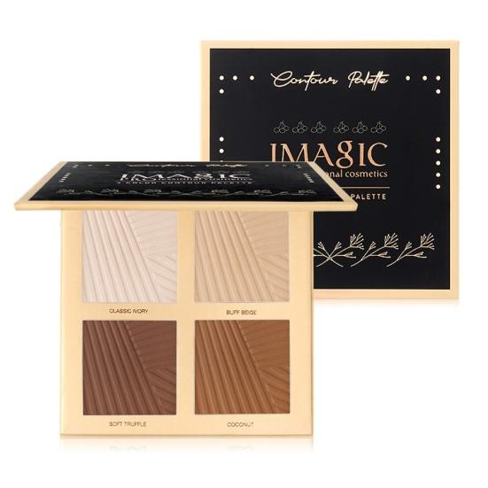 IMAGIC 4-Color Waterproof Powder Face Concealer Makeup Fixer Contour Palette