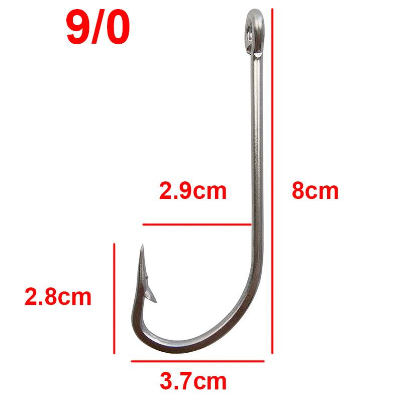 

40 шт. 34007 Крючки рыболовные из нержавеющей стали Белые Большие Экстра Длинное цевье Рыболовный крючок Размер 1/0 2/0 3/0 4/0 5/0 6/0 7/0 8/0 9/0 10/0