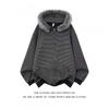 Unisex Retro Striped Hooded Zip-Up Sweatshirt With Faux Fur Trim Oversized Fit Fall Casual Outerwear