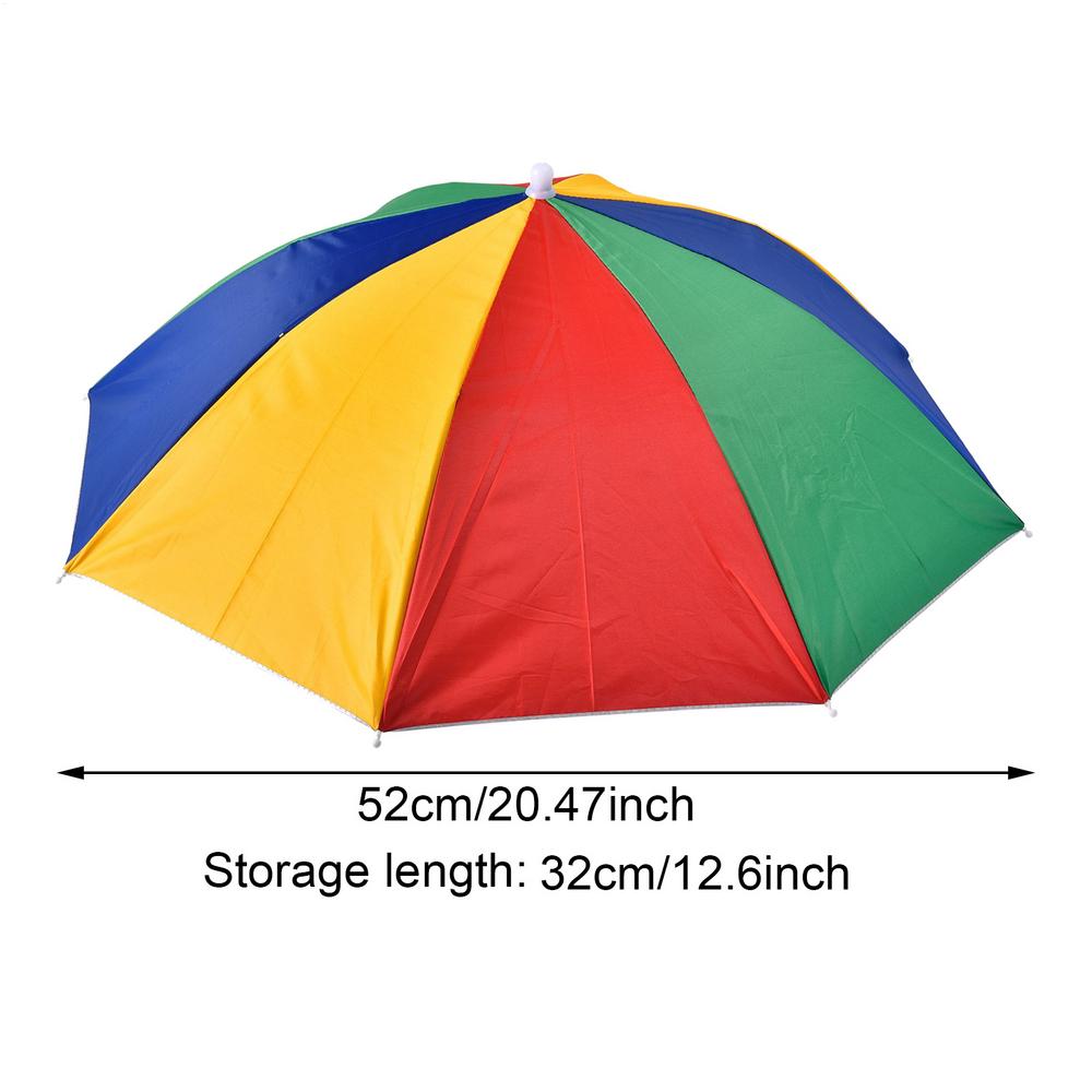 

Fishing Umbrella Hat Folding Umbrella Cap Men Women Camping Fishing Hiking Adjustable Outdoor Rain Sun Protection Umbrella Hat
