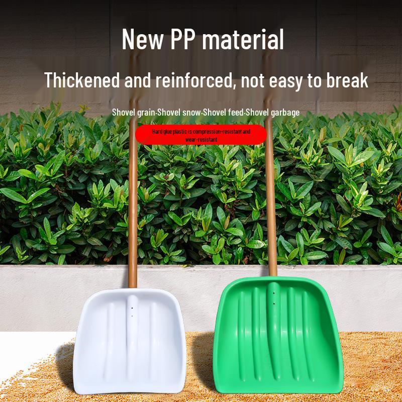 Heavy-Duty Winter Snow Shovel: Large Plastic Spade & Pusher Tool for Home Use