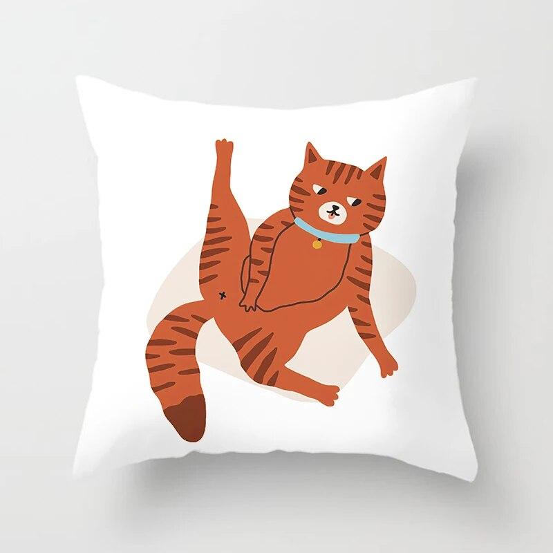 Totenkopf Katze Schwarz Heimdeko Kissenbezug Unartig Sofa Autodekoration 45x45cm Kissenbezug Quadratisch Polyester